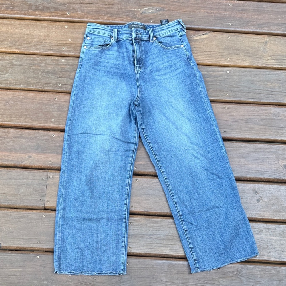 Liverpool Women's Wide Leg Blue Jeans